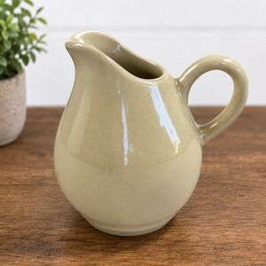 Vintage Pfaltzgraff Stoneware Creamer Pitcher 4" Speckled Beige Farmhouse USA